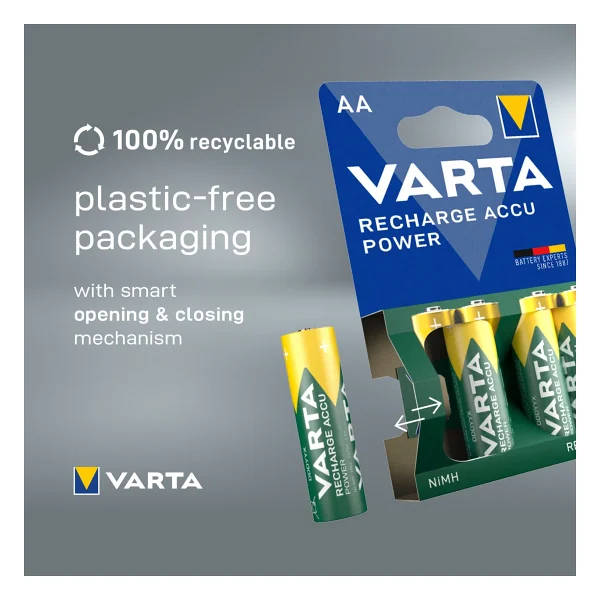 Varta 5703 1000 mAh 4'lü Şarjlı Aaa İnce Kalem Pil - Görsel 6