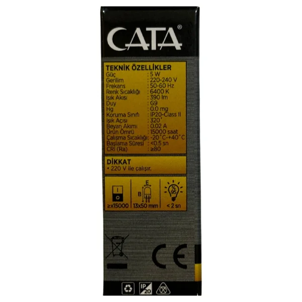 Cata Ct-4221 Beyaz Işık 5 W G9 Kapsül LED Ampul - Görsel 2