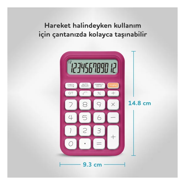 Daxi X-150 Küçük Boy 12 Haneli Hesap Makinesi - Görsel 5