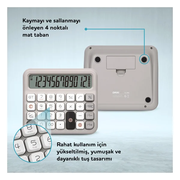 Daxi X-250 12 Haneli Hesap Makinesi - Görsel 5