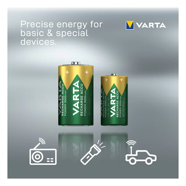 Varta 56714 3000 mAh 2'li Şarjlı C Orta Pil - Görsel 8