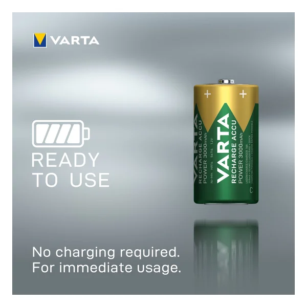 Varta 56714 3000 mAh 2'li Şarjlı C Orta Pil - Görsel 9
