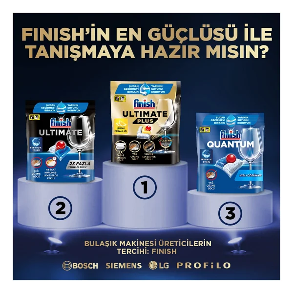 Finish Ultimate Plus Limon Ferahlığı Bulaşık Makinesi Tableti 60'lı - Görsel 5