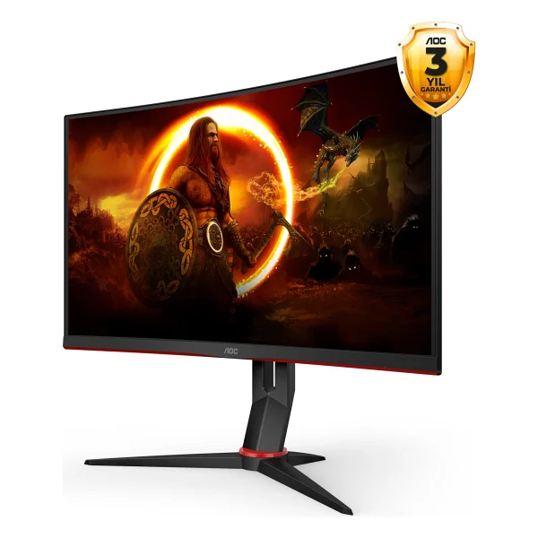 Aoc C27g2zu/Bk 27" 0.5 Ms Full HD Curved 240 Hz Oyuncu Monitörü - Görsel 9
