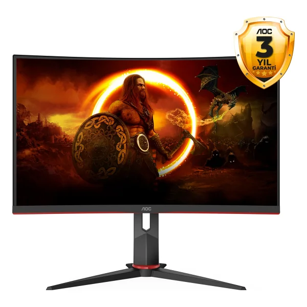 Aoc Cq27g2s/Bk 27" 1 Ms 2k Curved 165 Hz Oyuncu Monitörü - Görsel 2