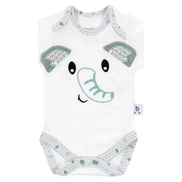 Gezenbebe Hero Bebekler İçin Nakışlı Kısa Kol Body Teddy (Organik) 12-18 Ay - Görsel 10