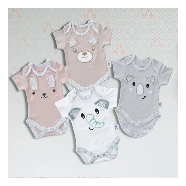 Gezenbebe Hero Bebekler İçin Nakışlı Kısa Kol Body Teddy (Organik) 12-18 Ay - Görsel 7