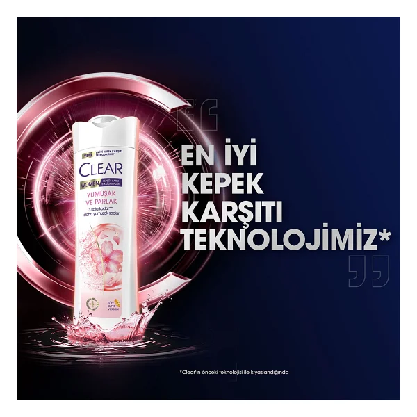Clear Women Yumuşak ve Parlak 350 ml Kepek Şampuanı - Görsel 7