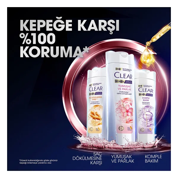 Clear Women Yumuşak ve Parlak 350 ml Kepek Şampuanı - Görsel 9