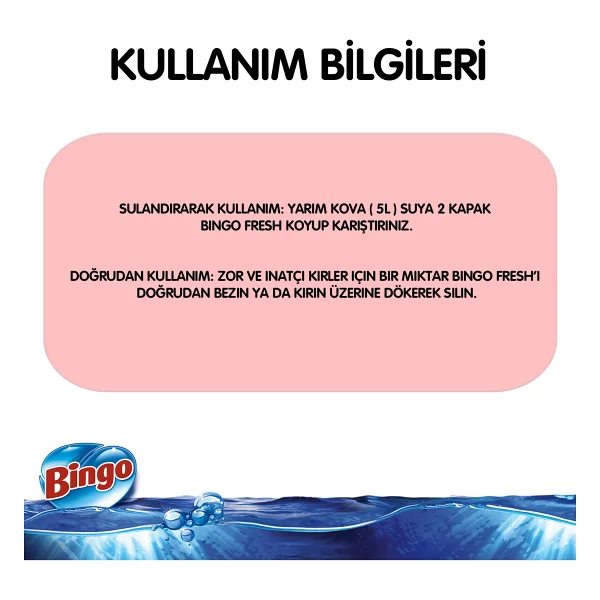 Bingo Fresh Lovely Yüzey Temizleyici 2.5 Lt - Görsel 10