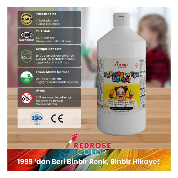Red Rose 1000 Gr Parmak Boyası - Görsel 4