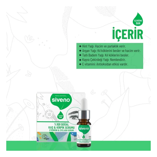 Siveno %100 Doğal Kaş & Kirpik Serumu 10 Ml - Görsel 5