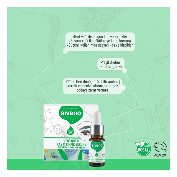 Siveno %100 Doğal Kaş & Kirpik Serumu 10 Ml - Görsel 7