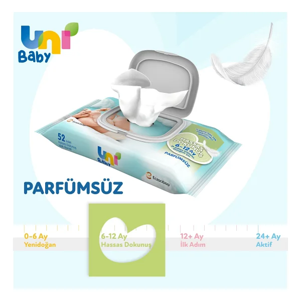 Uni Baby Hassas Dokunuş 52 Yaprak 24'lü Paket Islak Mendil - Görsel 3