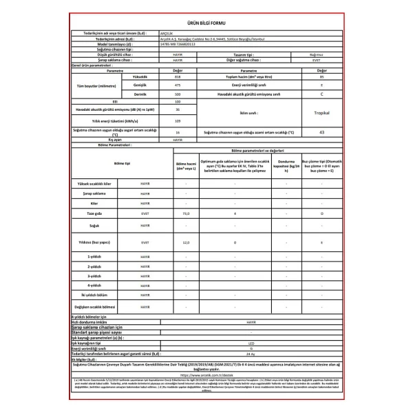 Arçelik 14785 MB Büro Tipi Mini Buzdolabı - Görsel 10