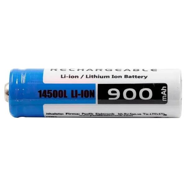 Orion 14500l 3.7 V 900 mAh Li-İon Başlı Şarjlı Aa Kalem Pil - Görsel 3