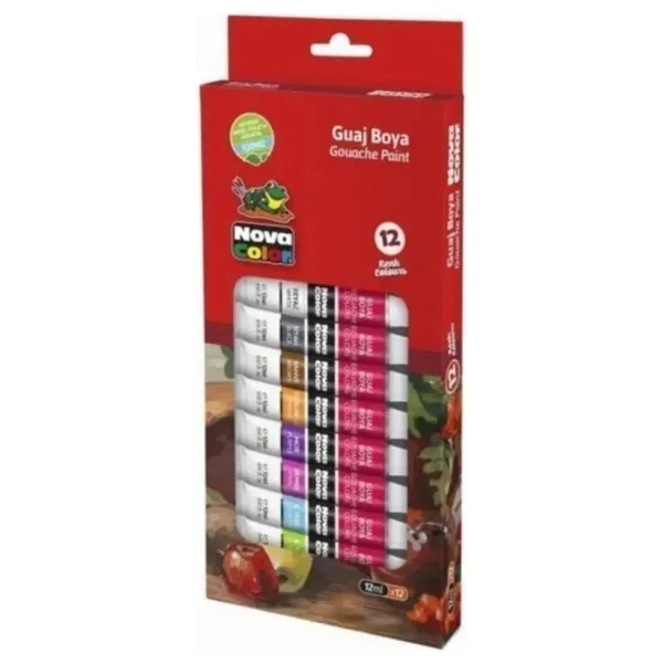 Nova Color 12 Ml 12 Renk Tüp Guaj Boya - Görsel 2