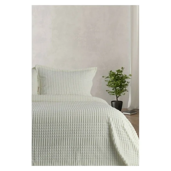 Merinos Modern Line 3 Parça Battaniye Seti - Ekru - 220 X 240 Cm - Renkli - Görsel 3