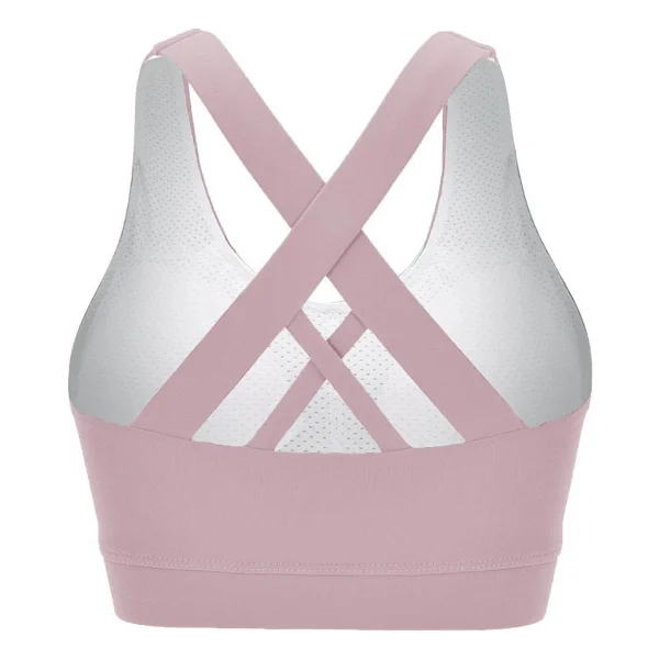 Ghassy Co. Kadın Çarpraz Sırt Detaylı Criss Cross Kaplı Yoga Egzersiz Fitness Spor Sütyeni Pudra XS - Görsel 4