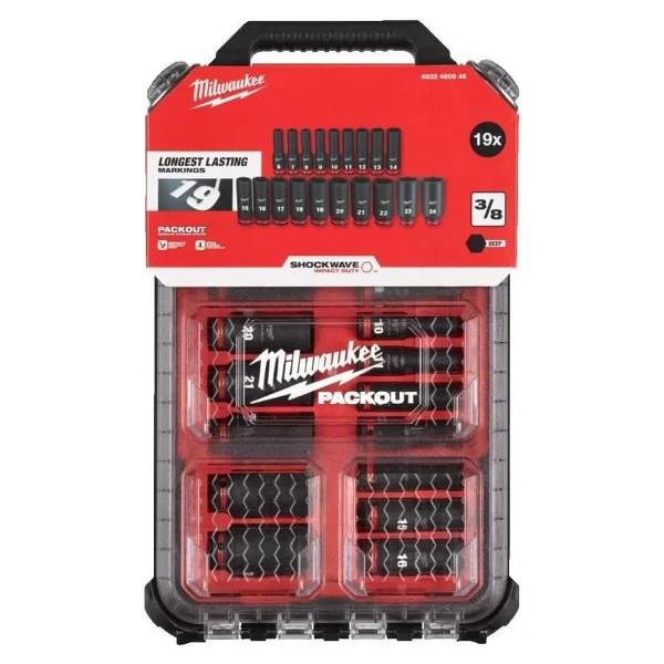 Milwaukee Packout Derin Darbeli Lokma Seti 19 Parça 4932480946 - Görsel 3