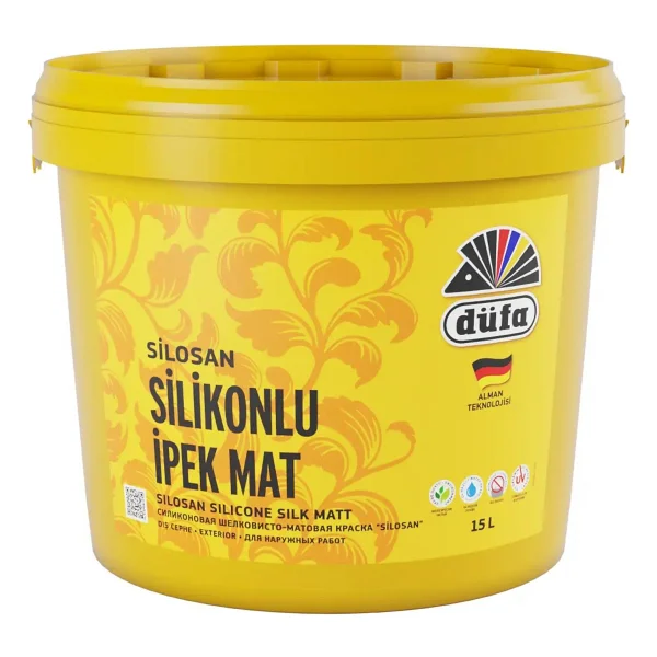 Düfa Silosan Silikonlu İpek Mat Beyaz 15lt - Görsel 2