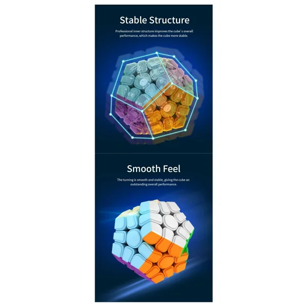Toyfest Moyu Megaminx Magnetic Cube - Mıknatıslı Stickersız Akıl Zeka Rübik Küp - Görsel 3