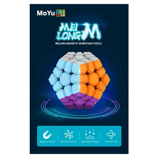 Toyfest Moyu Megaminx Magnetic Cube - Mıknatıslı Stickersız Akıl Zeka Rübik Küp - Görsel 5