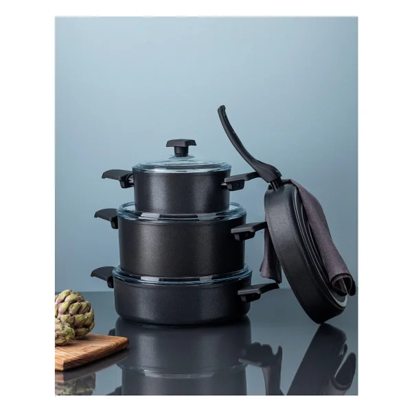 Madame Coco Titanium Professional 7 Parça Tencere Seti - Görsel 10