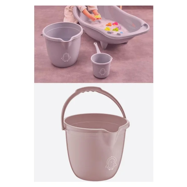 Flosoft Bebek Banyo Kovası, Saplı Oluklu Çok Amaçlı Kova 13 Litre - Görsel 6