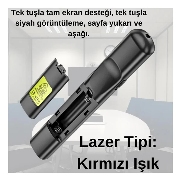 Polham Pilli Kırmızı Lazerli Sunum Kumandası, 100mt Mesafeli Konferans, Ders Anlatım, Sunum Kumandası - Görsel 5