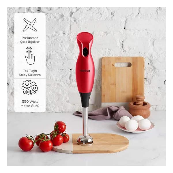 Karaca 550 W Kırmızı Çubuk Blender