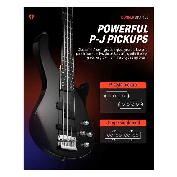 Donner Dpj-100 Pj-style Bas Gitar - Görsel 8