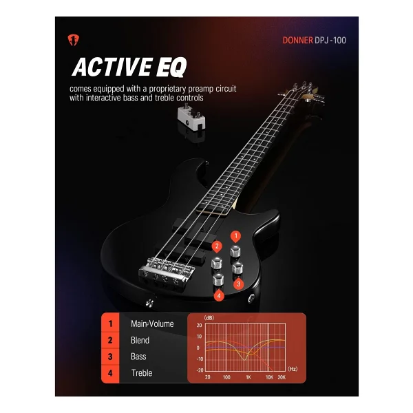 Donner Dpj-100 Pj-style Bas Gitar - Görsel 9