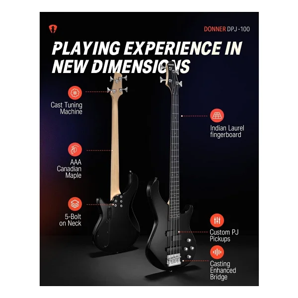 Donner Dpj-100 Pj-style Bas Gitar - Görsel 10