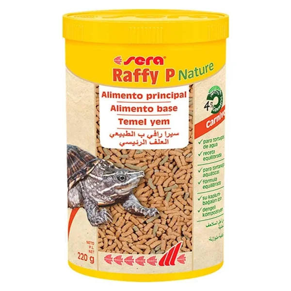 Sera Raffy P Nature Kaplumbağa Yemi 1000 Ml Yüksek Omega Yağ Asitleri İle Dengeli Besin - Görsel 3