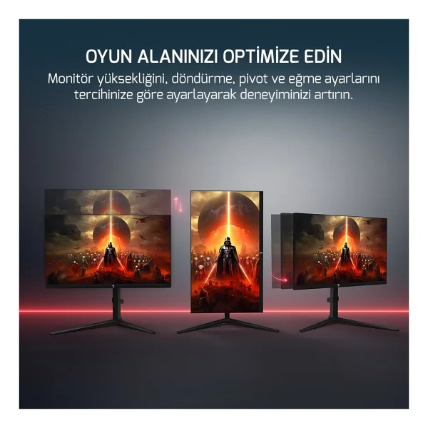 Gamepower Rapid 27'' 1 Ms Full HD Pivot Ips 360 Hz Oyuncu Monitörü - Görsel 4