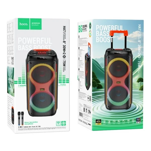 Hoco Ha7 75 W Mikrofonlu Bluetooth Hoparlör - Görsel 4