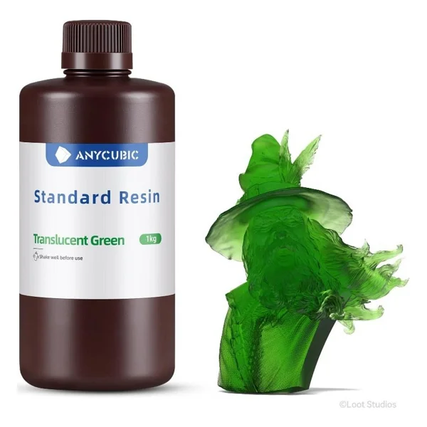 Anycubic Standart Uv Reçine 1kg Şeffaf Yeşil - Görsel 2