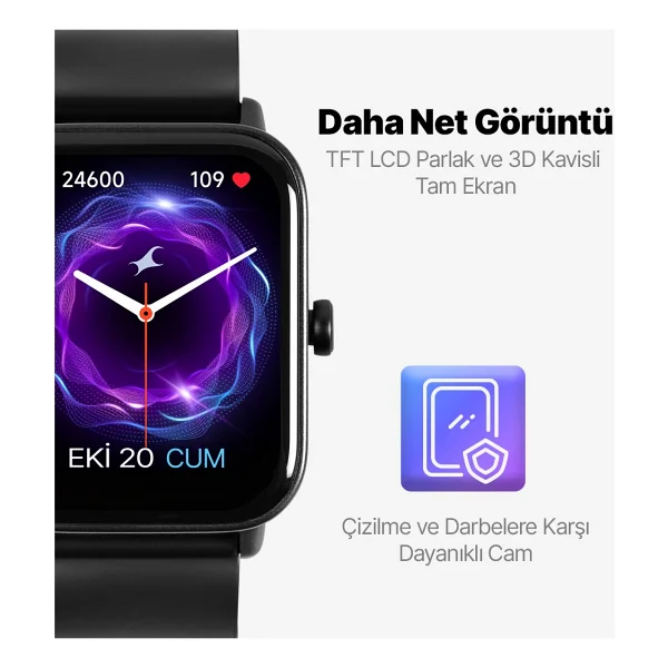 Ttec Tempus 46mm Siyah Akıllı Saat - Görsel 4