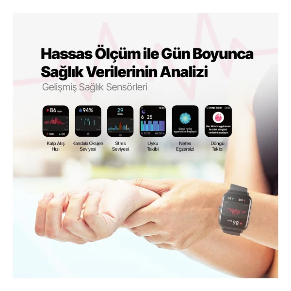 Ttec Tempus 46mm Siyah Akıllı Saat - Görsel 6