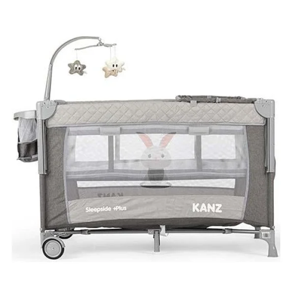 Kanz Sleepside +Plus Gri 70x110 Cm Anne Yanı Oyun Parkı - Görsel 2
