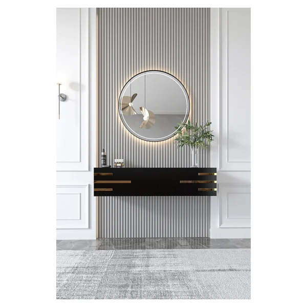 Givayo Mobilya İon Dresuar Gold 100 Cm Beyaz - Görsel 5