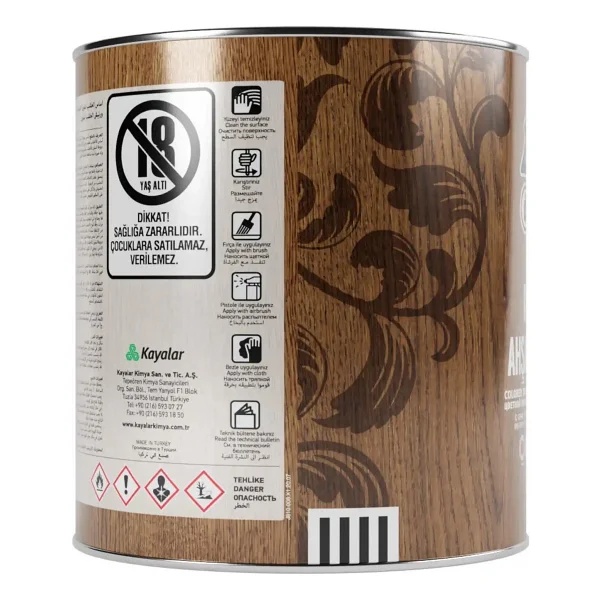 Düfa Art-Tex Renkli Ahşap Verniği 9501 Siyah 2.5 L - 2.5 Lt - Görsel 4