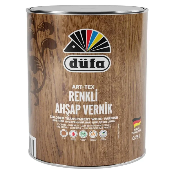 Düfa Art-Tex Renkli Ahşap Verniği 8955 Fındık 0.75 L - Görsel 2