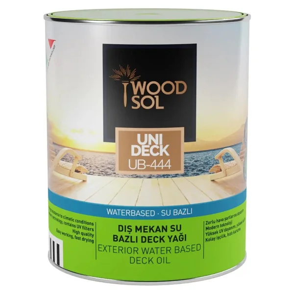 Woodsol Unideck Su Bazlı Ahşap Deck Yağı 0.75 L 1212 Teak - Görsel 2