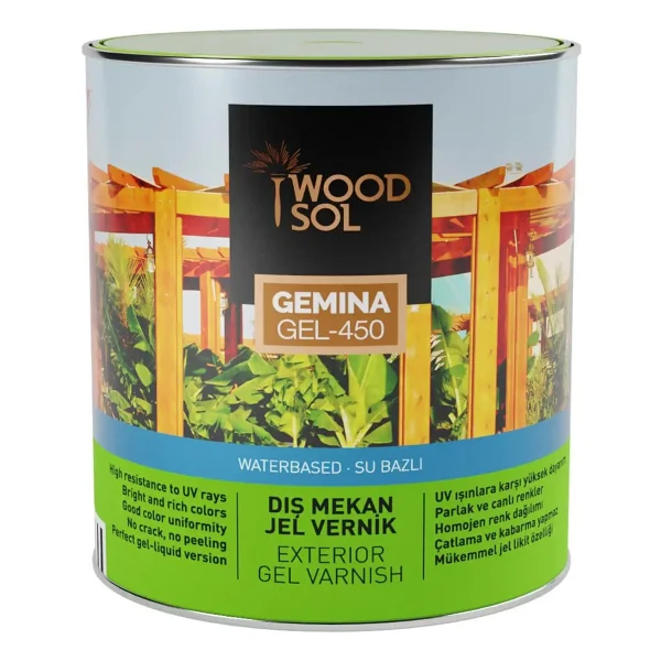 Woodsol Gemina Dış Mekan Ahşap Jel Vernik 2.5 L 1564-Teak - Görsel 2
