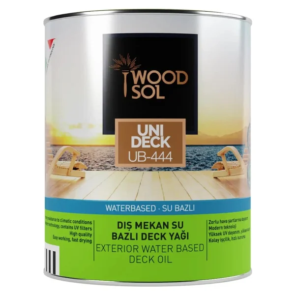 Woodsol Unideck Su Bazlı Ahşap Deck Yağı 0.75 L 1212 Teak - Görsel 7
