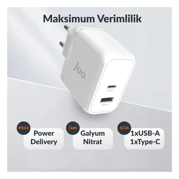 Juo G651c1a 65 W Hızlı Şarj Adaptörü - Görsel 3