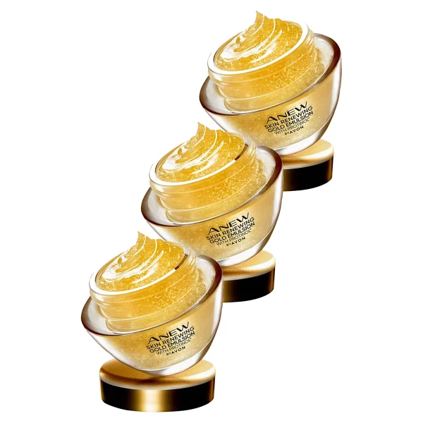 Avon Anew Cilt Yenileyici Protinollü Altın Emülsiyon 50 Ml 3 Adet Gece Kremi - Görsel 3