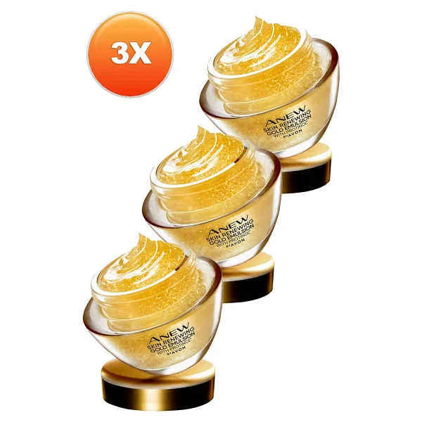 Avon Anew Cilt Yenileyici Protinollü Altın Emülsiyon 50 Ml 3 Adet Gece Kremi - Görsel 2